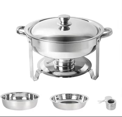 5L Round Stainless Chaffing Dishes Food Warmers