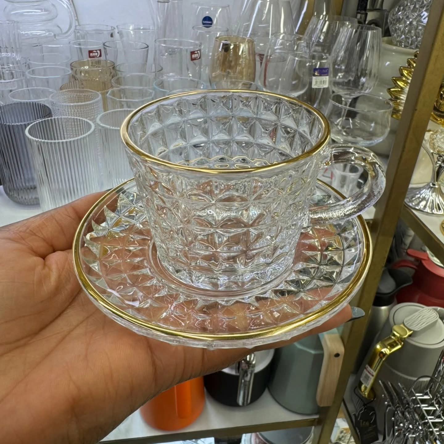6 Piece Tea Coffee Cup Saucer Set