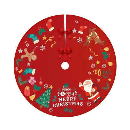 Festive Red Christmas Tree Skirt 90Cm
