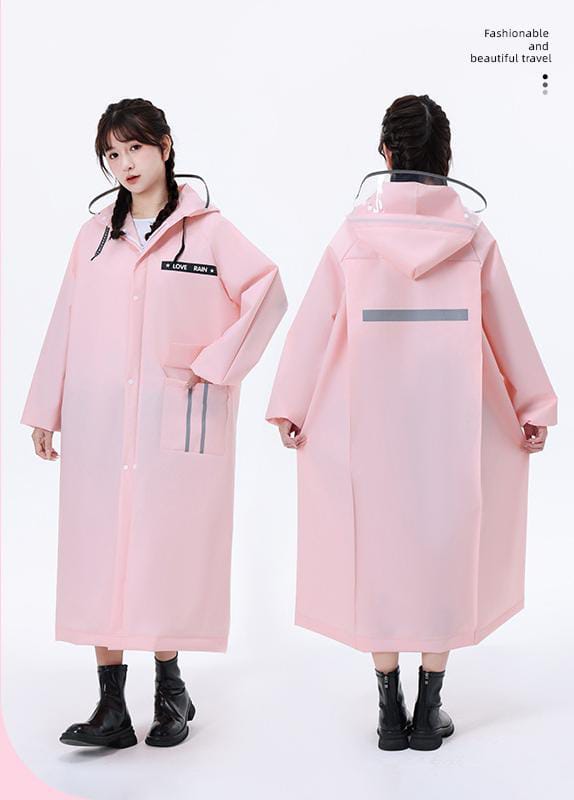 Adult raincoat with wide brim hat