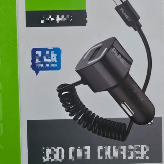 Usb car charger with type c cable