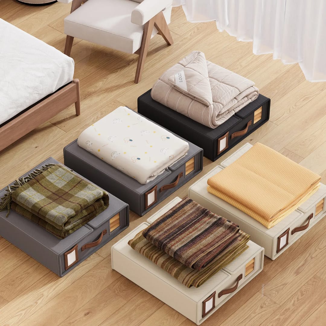 Fabric closet storage organizer box