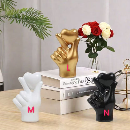 Heart Hand Gesture Decor Statue