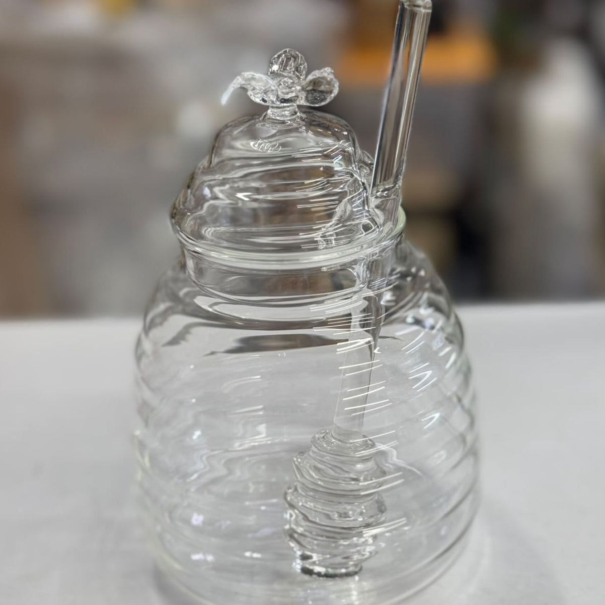 350Ml Glass Honey Dispenser