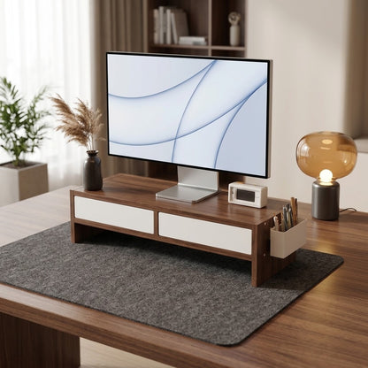 Desktop Computer Bamboo Monitor Stand Riser