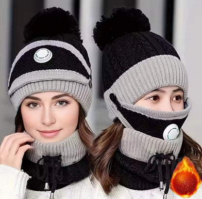 Windproof winter marvin scarf set