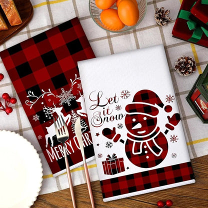3pcs Christmas themed kitchen towels