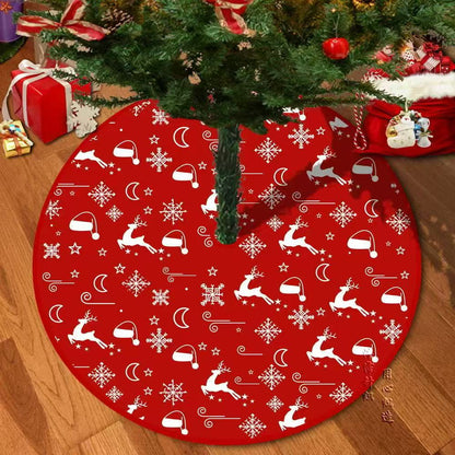 Red christmas tree skirt
