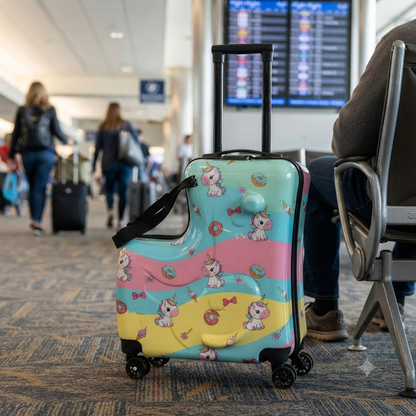 Unisex Kids Cartoon Travel Suitcase
