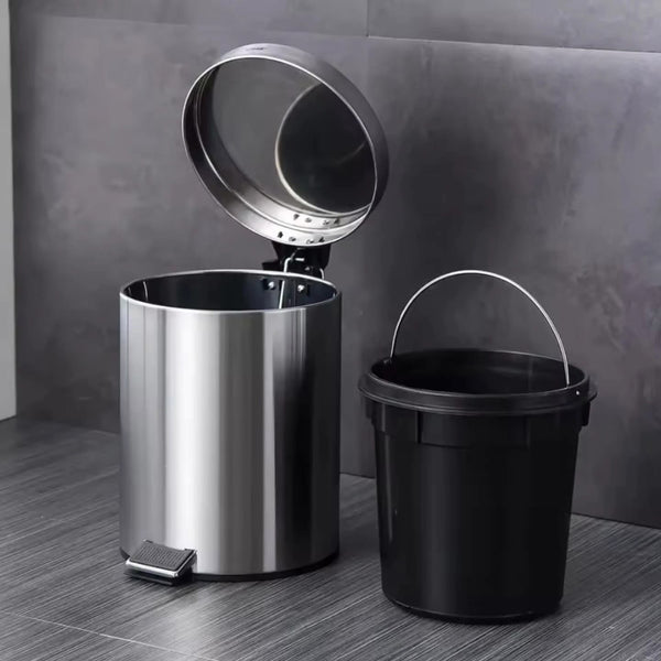 12L Stainless Steel Pedal DustBin with Removable Inner Bin Gha