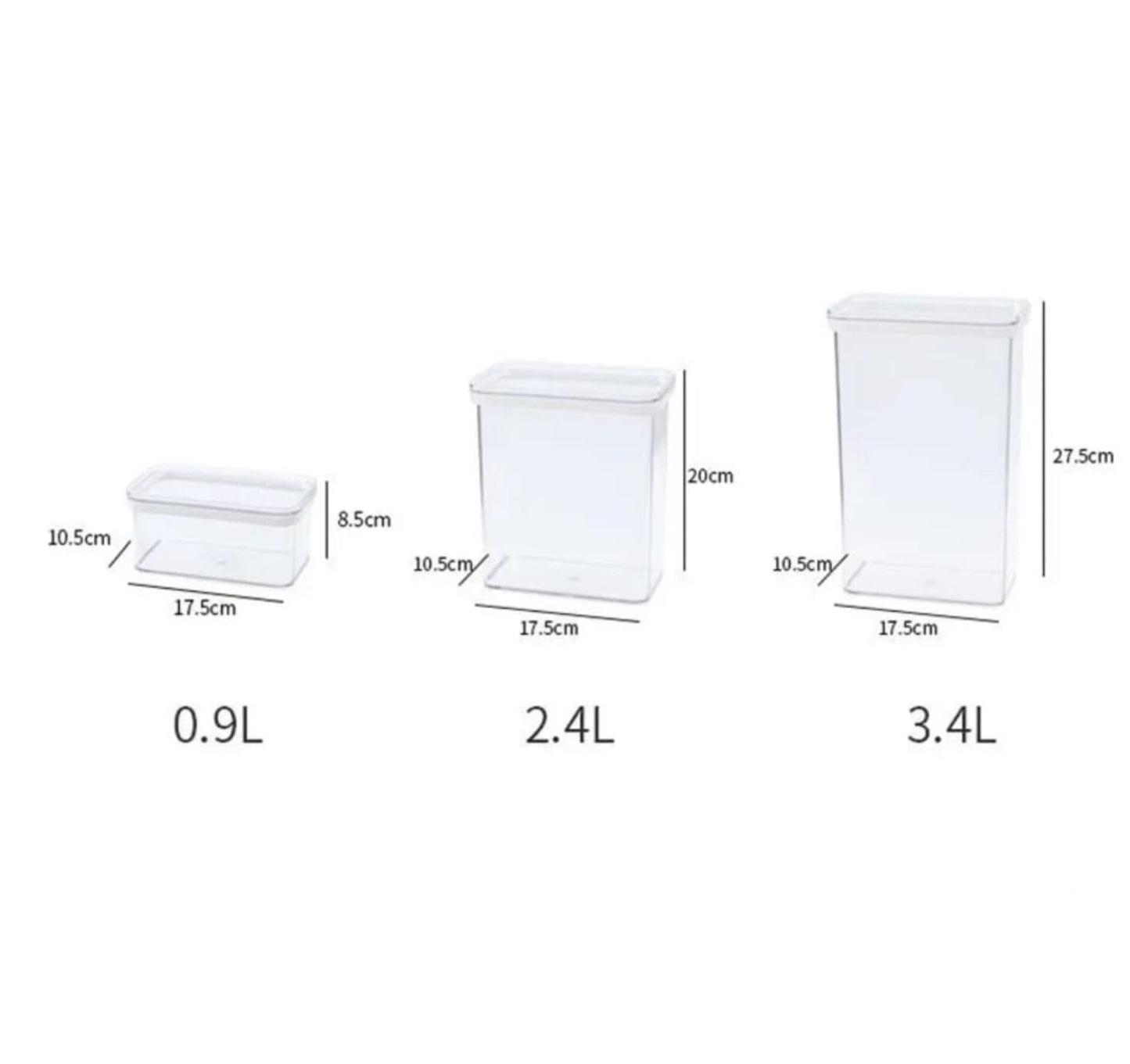 Acrylic airtight storage containers