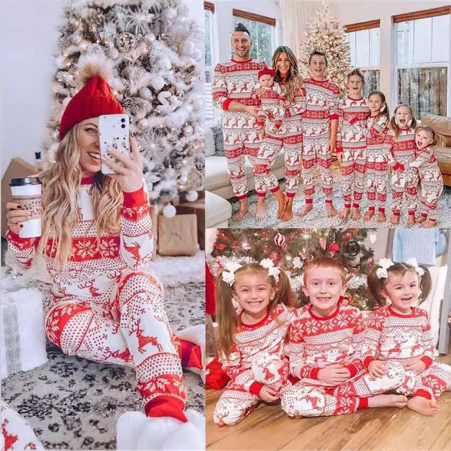 Christmas Pajamas Outfit Set For Adults And Kids
