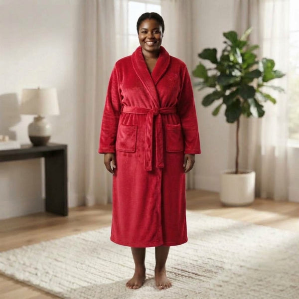 Large Size Microfiber Fleece Bathrobe Gha