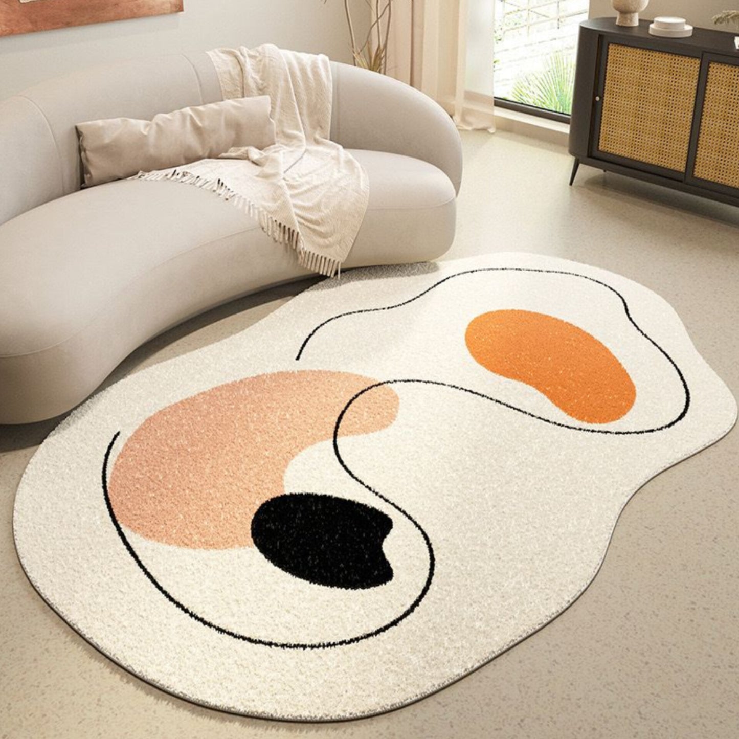 Irregular Abstract Pattern Area Rug