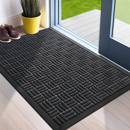 Non-slip wear resistant rubber doormat