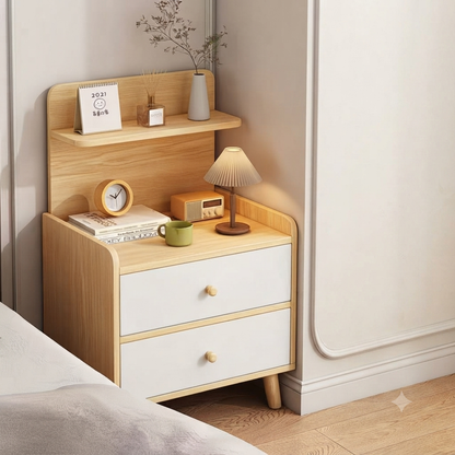 Wooden Bedside Table with Drawer