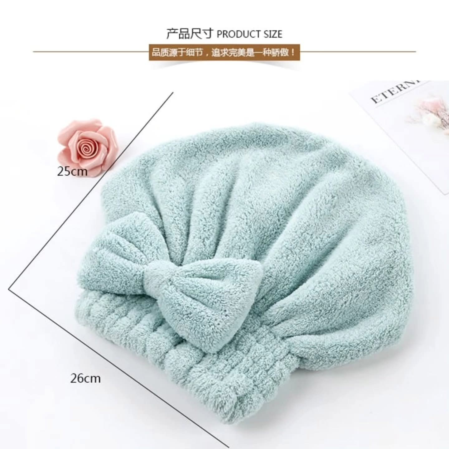 Absorbent quick drying hair cap
