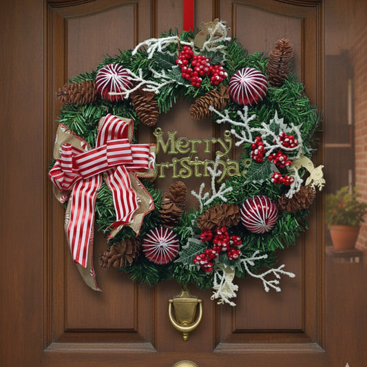 42Cm Christmas door wreath