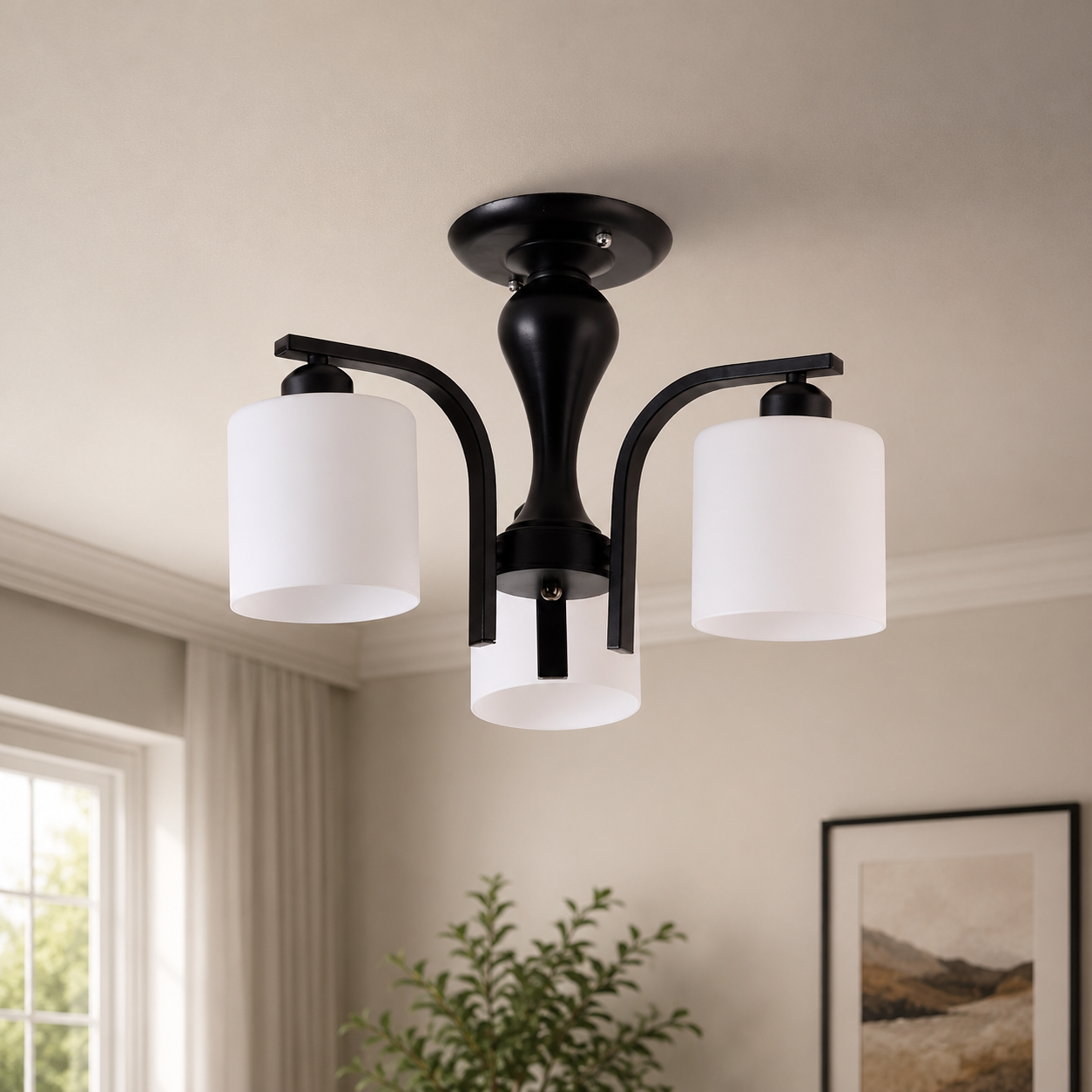 3D Glass Ceiling Lamp - PL 6011-3D