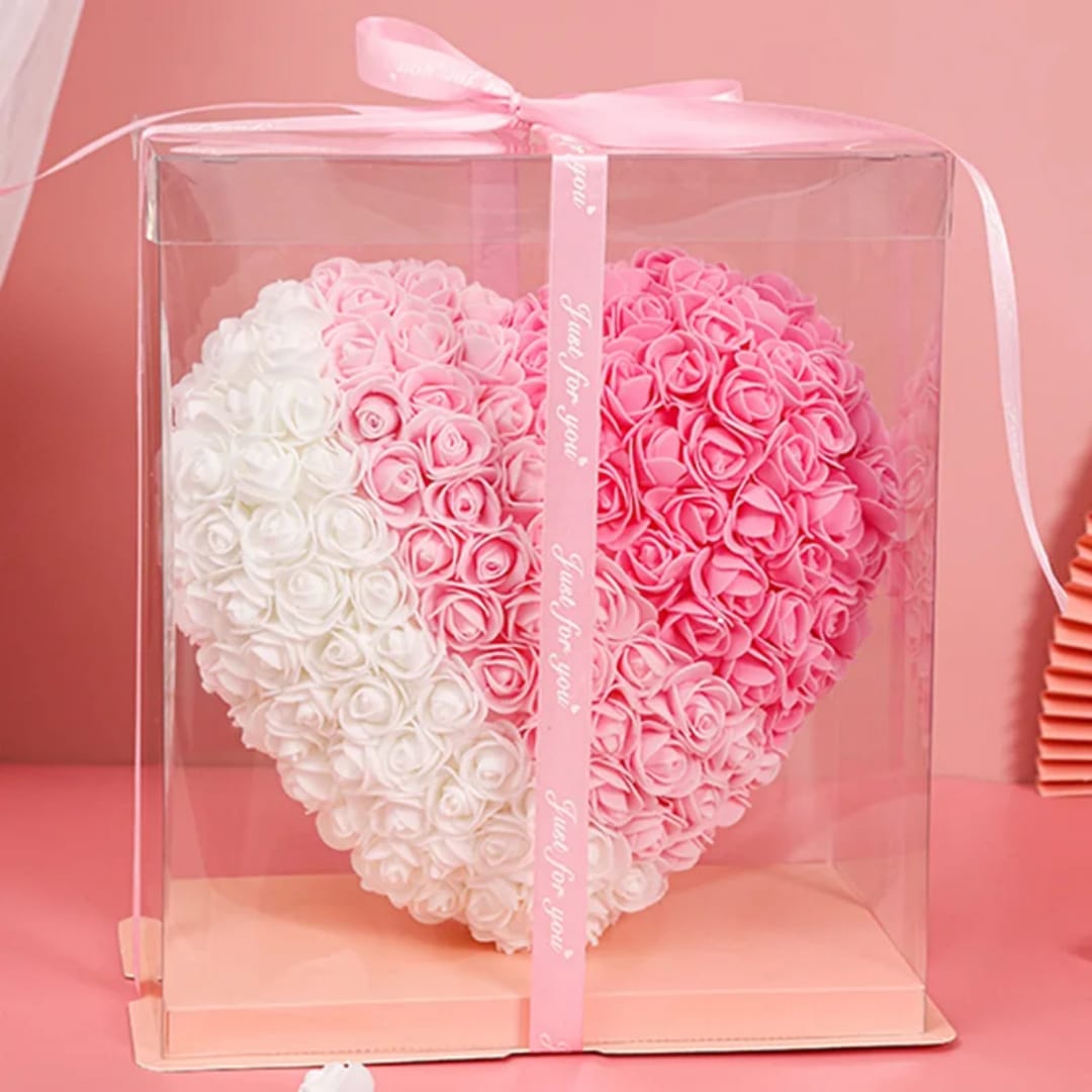 25cm Heart Roses Artificial Flower Decoration