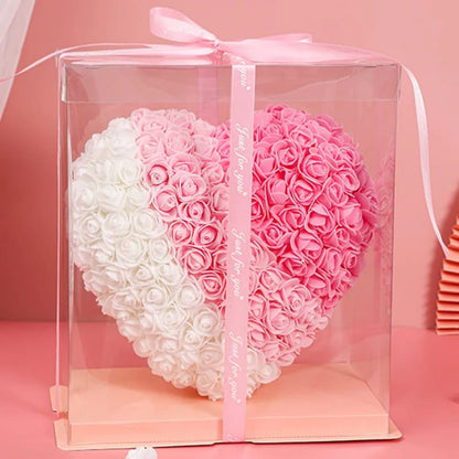 25cm Heart Roses Artificial Flower Decoration