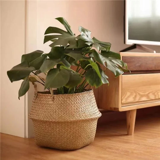 Rattan storage basket