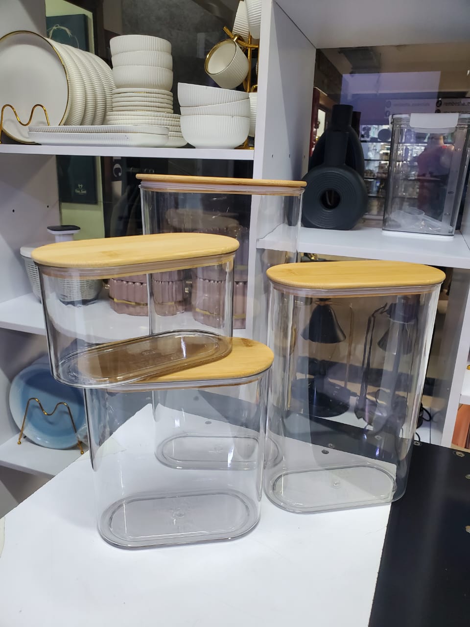 4Pc Set Acrylic Storage Containers