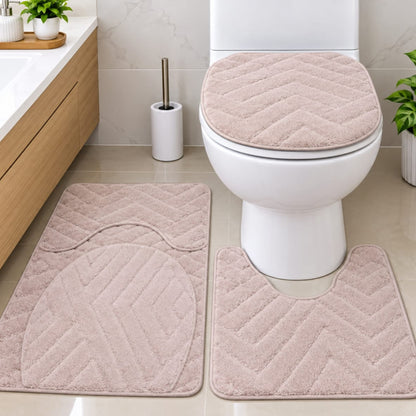 3Pcs  Toilet Mat Set