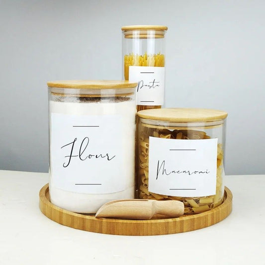 5pc borosilicate glass cereal storage