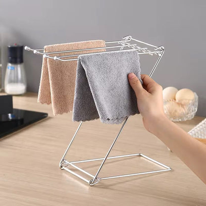 Stainless steel dish cloth/ towel rack gha