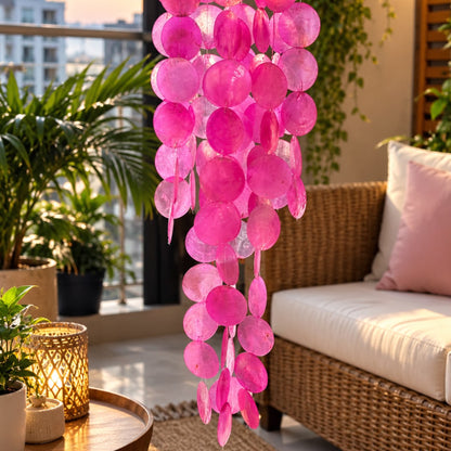Shell Wind Chime Made of Real Capiz Shells