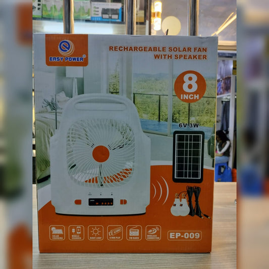 Solar fan with radio