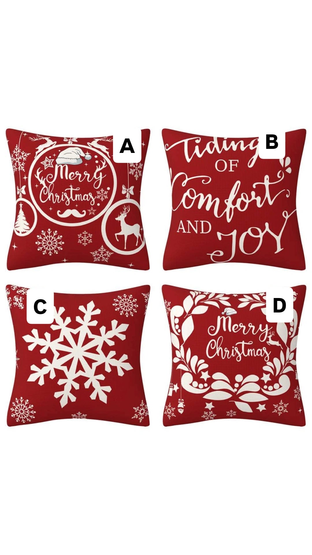 Christmas Decorative Throw Pillow Covers