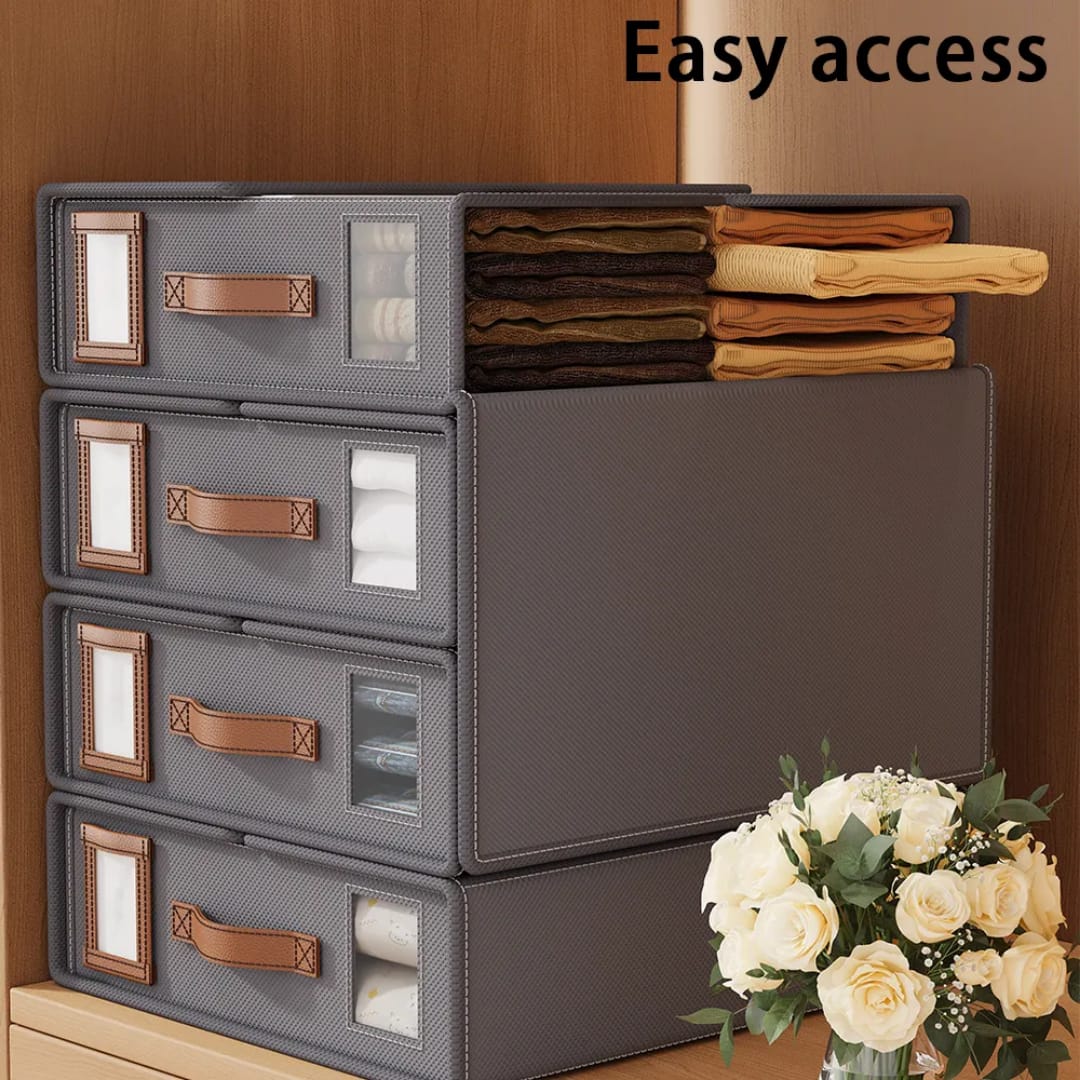 Fabric closet storage organizer box