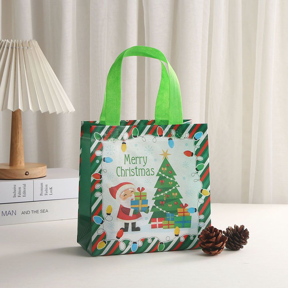 4Pcs Christmas Gift Bags Kraft Paper