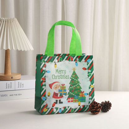 4Pcs Christmas Gift Bags Kraft Paper