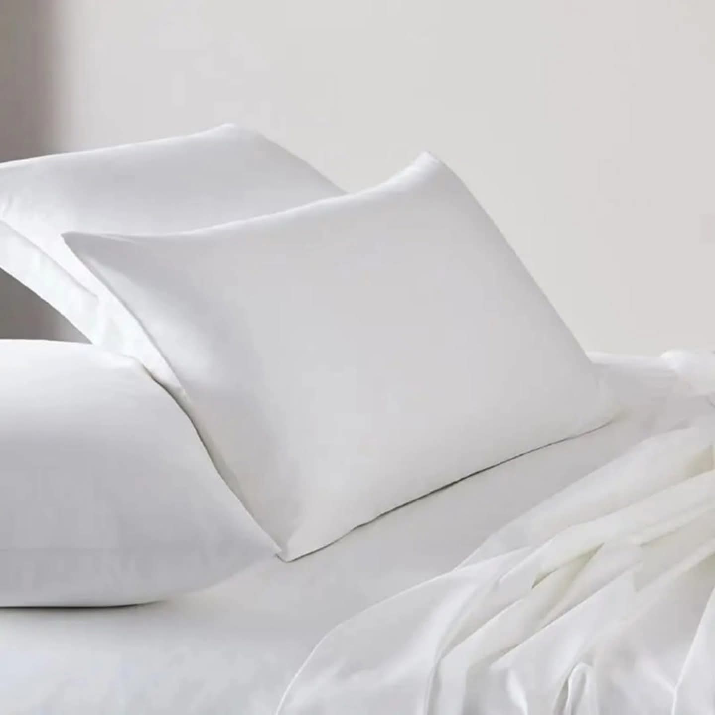 Cotton White Plain Bedsheet Set