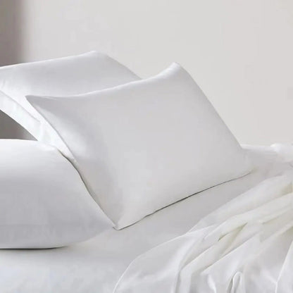 Cotton White Plain Bedsheet Set