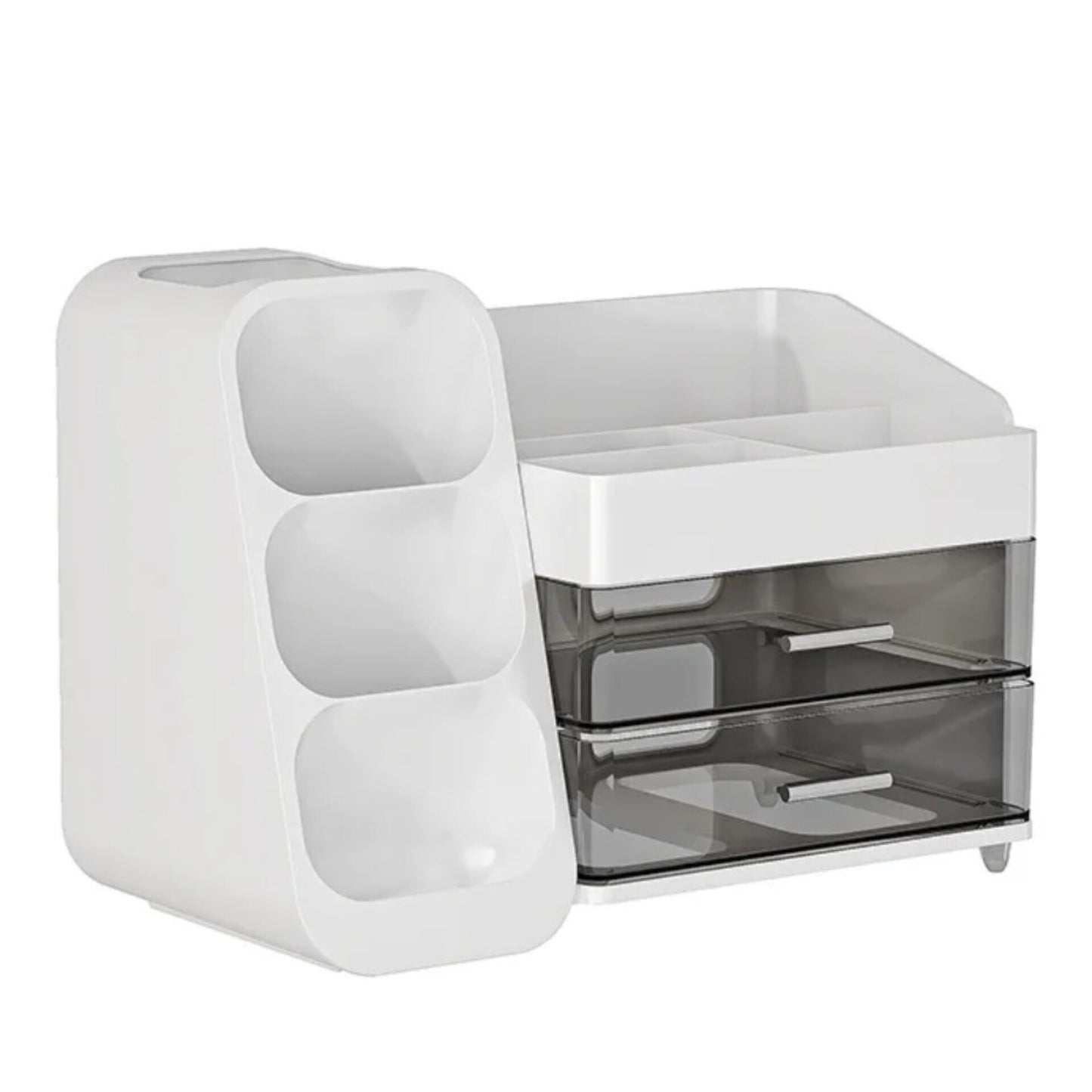 White Multigrid Makeup Storage Box