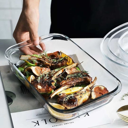 4Pc Glass Baking Tin Set