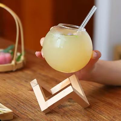 Round ball juice glass