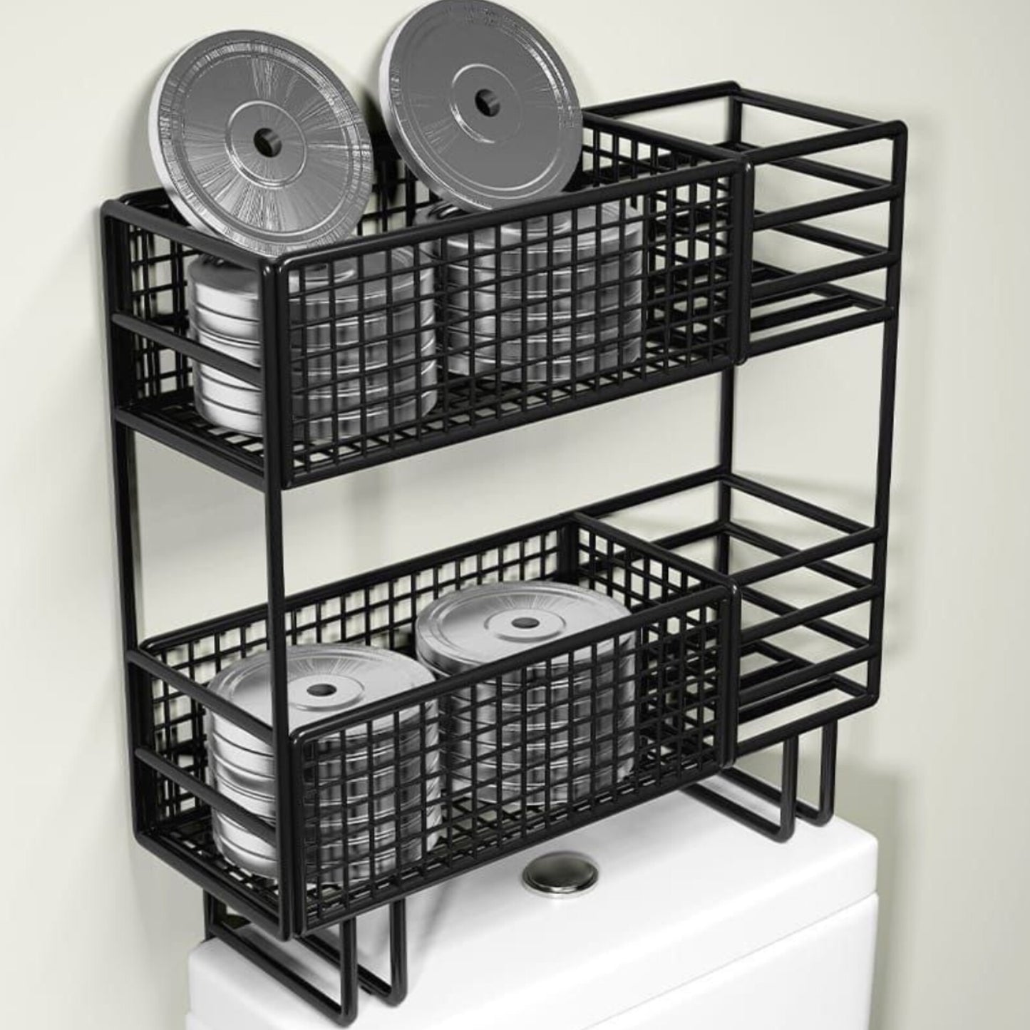 Double Layer Over the Toilet Storage Rack