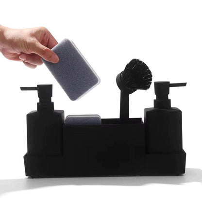 Matte black kitchen soap dispenser