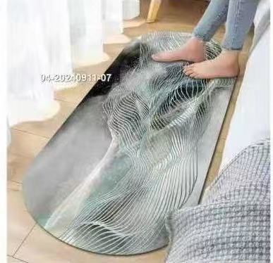 Soft Plush Oval Bedside Runner Rug