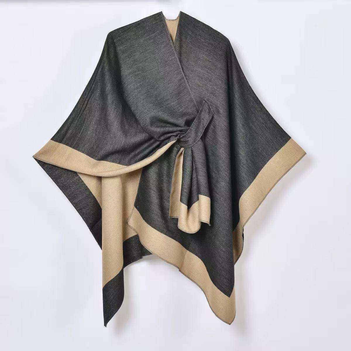 Double sided wrap up shawl winter  ponchos