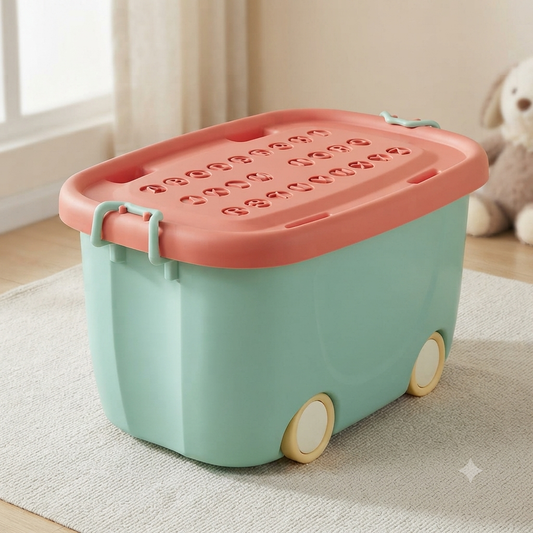 Plastic Storage Box with Wheels