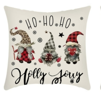 2pcs Christmas  Linen Throw pillow cases