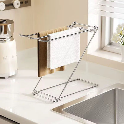 Stainless steel dish cloth/ towel rack gha