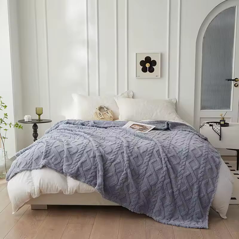 Winter throw blanket