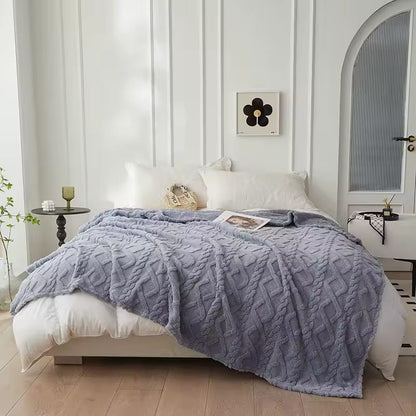Winter throw blanket